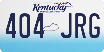KY license plate 404JRG