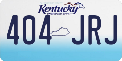 KY license plate 404JRJ