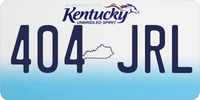 KY license plate 404JRL