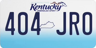 KY license plate 404JRO