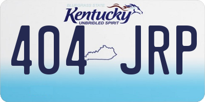 KY license plate 404JRP