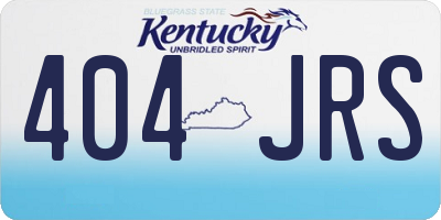 KY license plate 404JRS