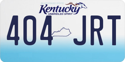 KY license plate 404JRT