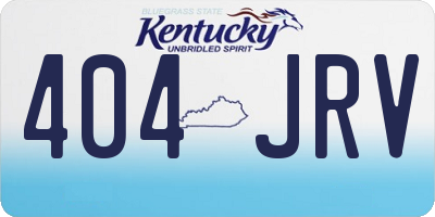 KY license plate 404JRV
