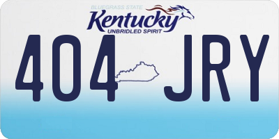KY license plate 404JRY