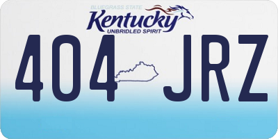 KY license plate 404JRZ