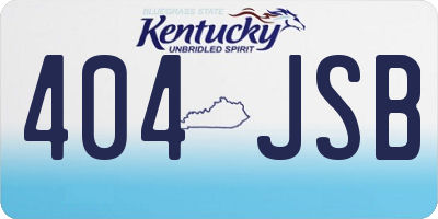 KY license plate 404JSB