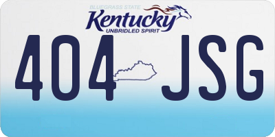 KY license plate 404JSG