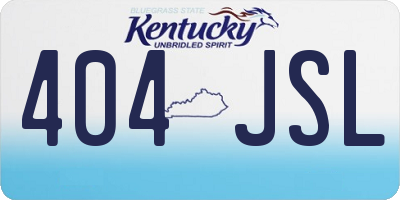 KY license plate 404JSL