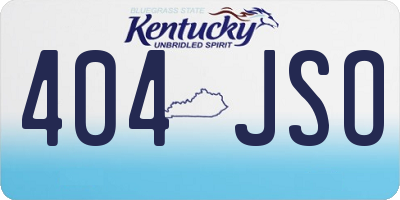 KY license plate 404JSO