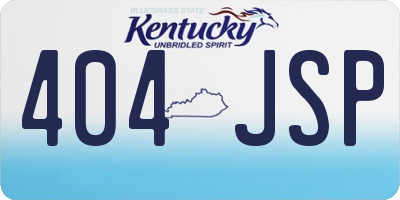 KY license plate 404JSP