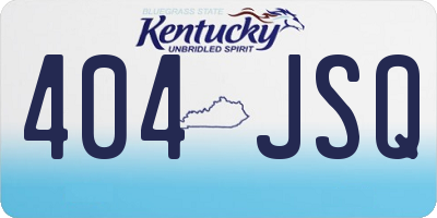 KY license plate 404JSQ