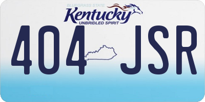 KY license plate 404JSR