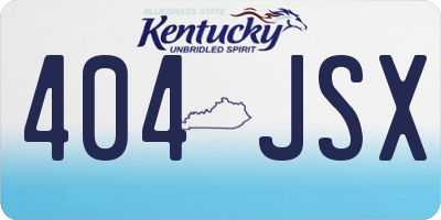KY license plate 404JSX