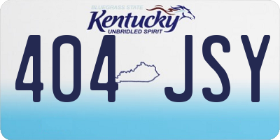 KY license plate 404JSY