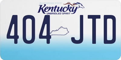 KY license plate 404JTD