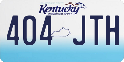 KY license plate 404JTH