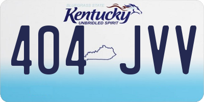 KY license plate 404JVV