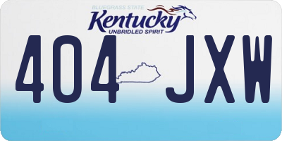KY license plate 404JXW