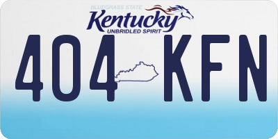 KY license plate 404KFN