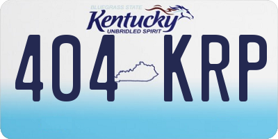KY license plate 404KRP