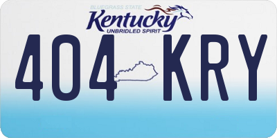 KY license plate 404KRY