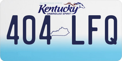 KY license plate 404LFQ