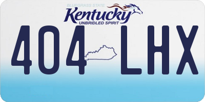 KY license plate 404LHX