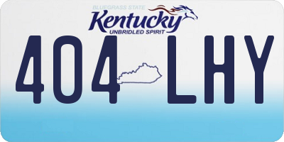 KY license plate 404LHY