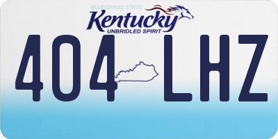 KY license plate 404LHZ