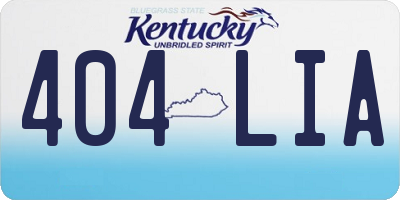 KY license plate 404LIA