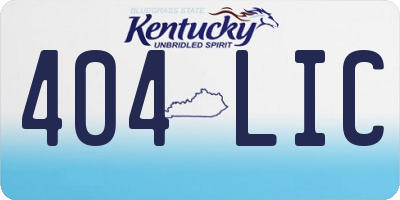 KY license plate 404LIC