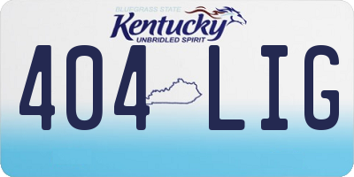 KY license plate 404LIG