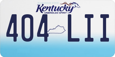 KY license plate 404LII