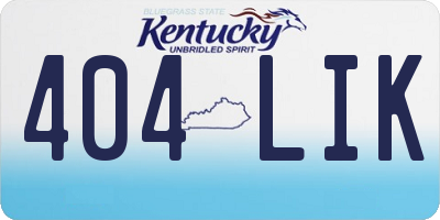 KY license plate 404LIK