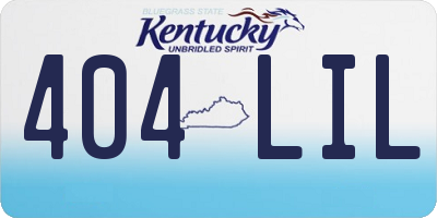 KY license plate 404LIL