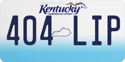 KY license plate 404LIP