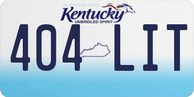 KY license plate 404LIT