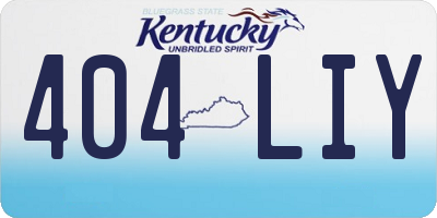 KY license plate 404LIY