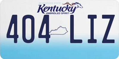 KY license plate 404LIZ