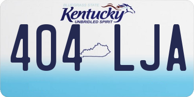 KY license plate 404LJA