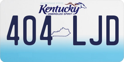 KY license plate 404LJD