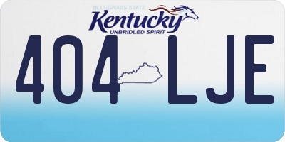 KY license plate 404LJE