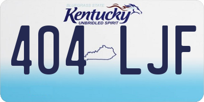 KY license plate 404LJF
