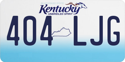 KY license plate 404LJG