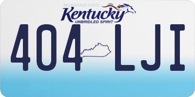 KY license plate 404LJI