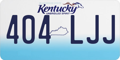 KY license plate 404LJJ