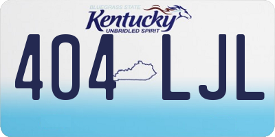 KY license plate 404LJL