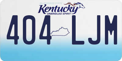KY license plate 404LJM