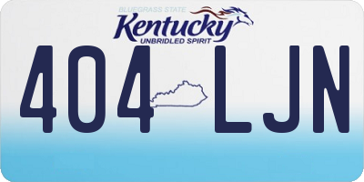 KY license plate 404LJN
